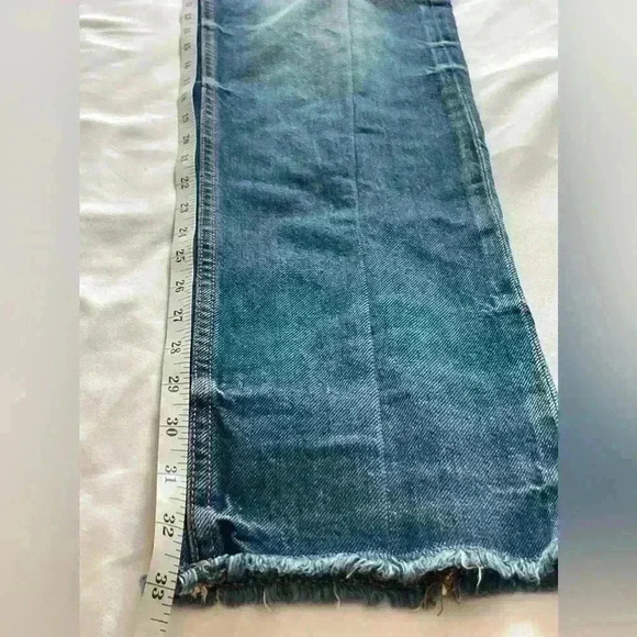 EB Denim Straight Leg Button Fly Blue Jeans - Picture 13 of 14